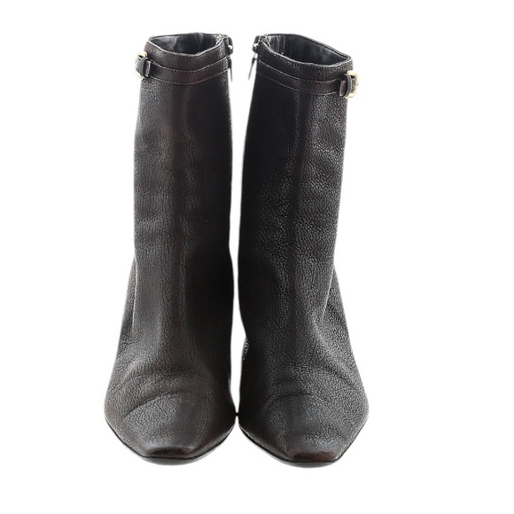 Prada Brown Leather Ankle Boot - Prada Kitten Heel Ankle Boot - Size 9 - Picture 9 of 10